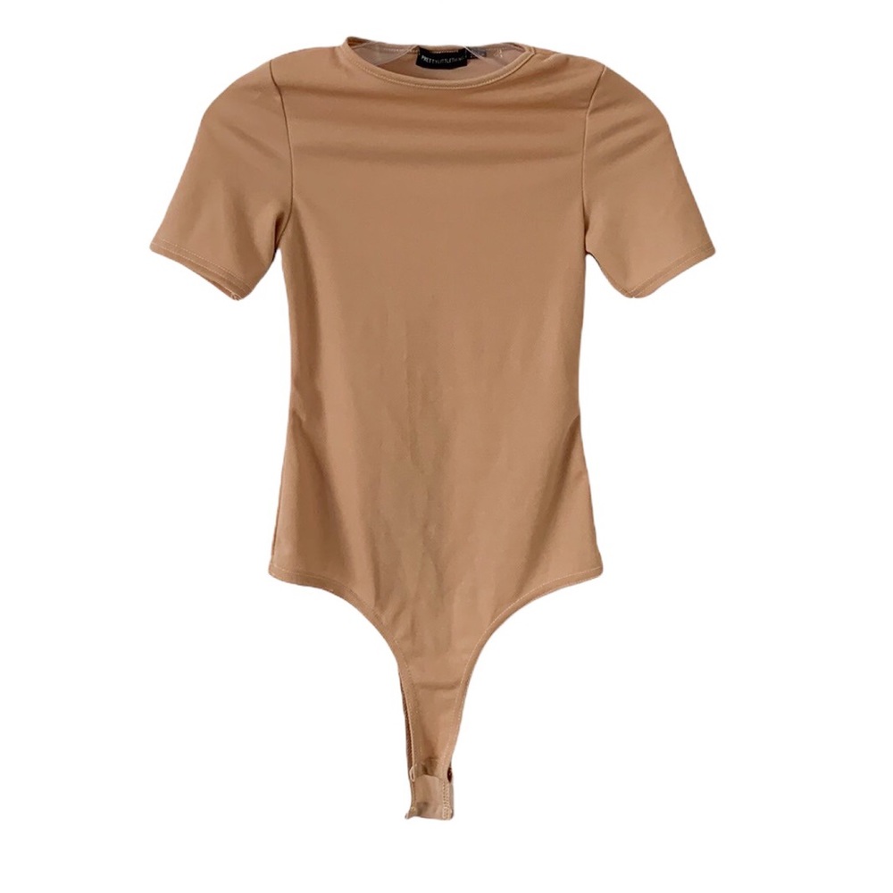 Pretty Little Thing Thong Tan Bodysuit